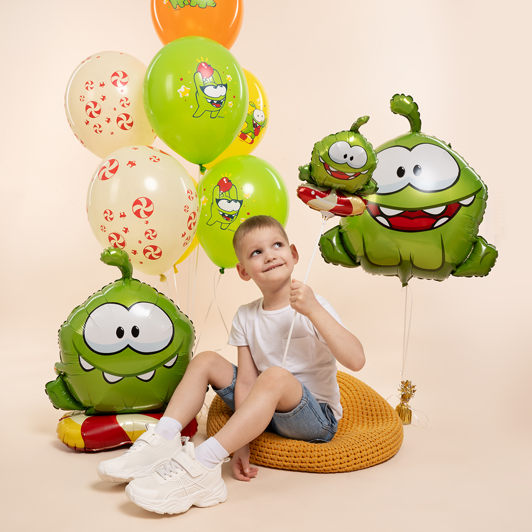 Шар (12''/30 см) Ам Ням, Ассорти, пастель, 1 ст, 25 шт.