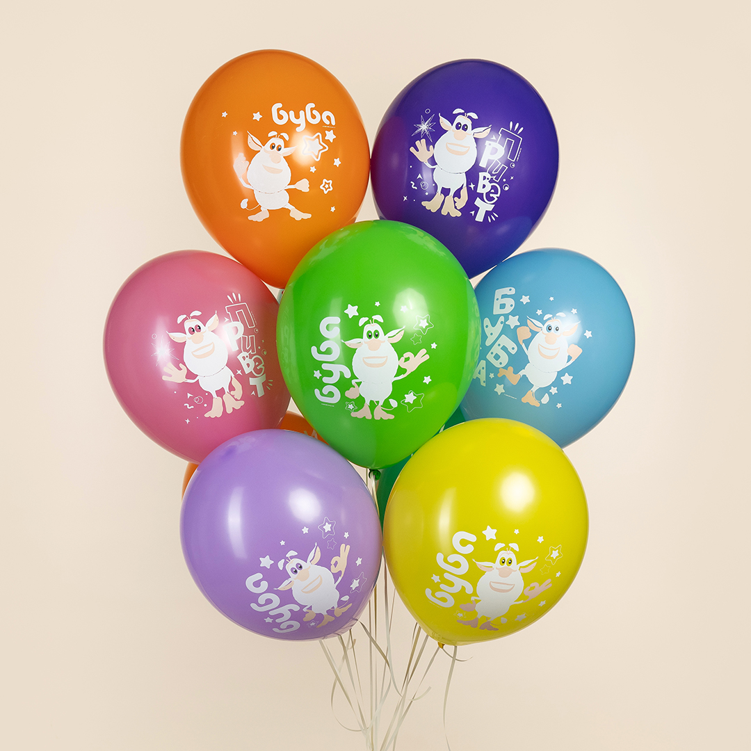 Шар (12''/30 см) Буба, Ассорти, пастель, 1 ст, 25 шт.