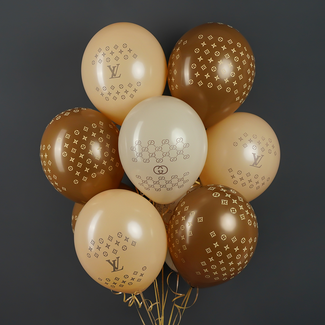 Шар (12''/30 см) Вспоминая LV, Ассорти, пастель, 5 ст, 25 шт.
