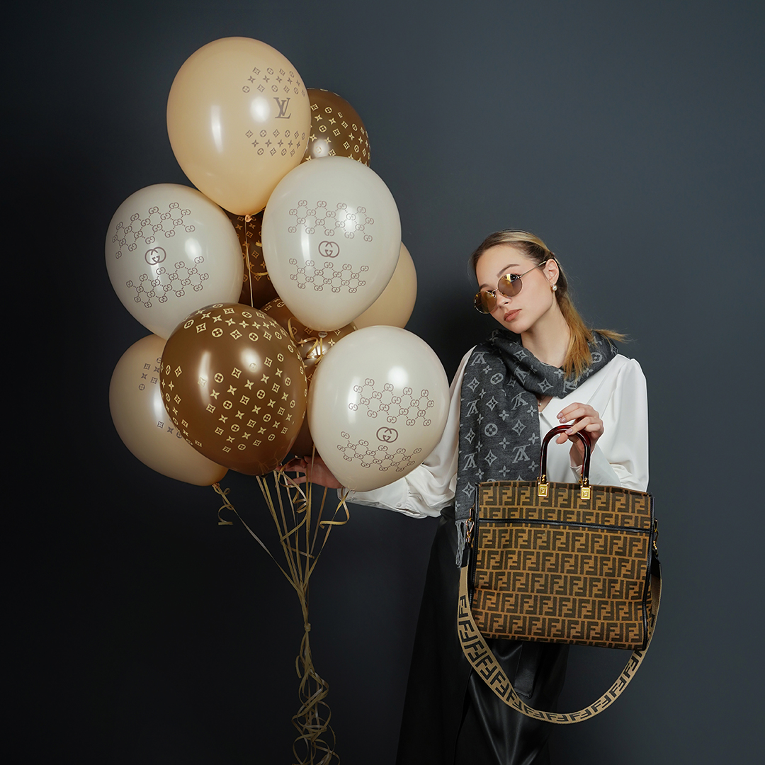 Шар (12''/30 см) Вспоминая LV, Ассорти, пастель, 5 ст, 25 шт.